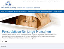 Tablet Screenshot of hans-wendt-stiftung.de